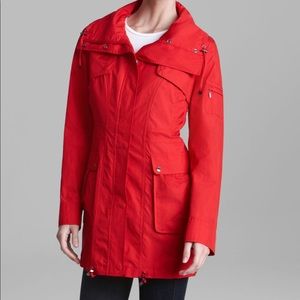 Cole Haan red rain jacket